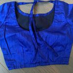 Indian pakistani jamdani type party wear sari with blouse Multiple Photo 6