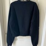 Good American Black Crewneck Sweater Relaxed Fit Photo 5