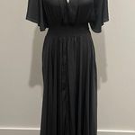 Grade & Gather NWOT Dark Gray Satin Dress Sz M Photo 0