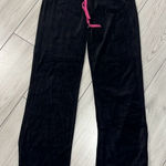 Candie's  women's vintage black sweatpants size small with pink trim Photo 0