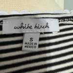 White Birch  Striped Tank Top with White Embroidered Lace Detail Women Sz Small Photo 7
