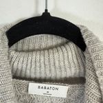 Babaton  Erickson Turtleneck Wool Cashmere Cable Knit Sweater Grey Womens Medium Photo 4