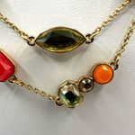 Kate Spade gold tone long rhinestone neon station necklace Photo 4