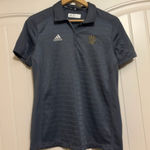 Adidas UC Irvine Polo Short Gray Women's Large  Short Sleeve Polyester Collar Photo 0