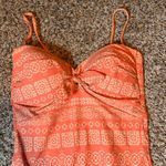 Robin Piccone  Orange Floral One Piece Swimsuit Retro‎ Pattern Size 4 Photo 1