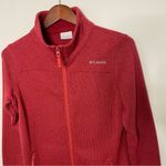 Columbia  Canyon Point women Fleece Full Zip sweater Jacket maroon red size M Photo 2