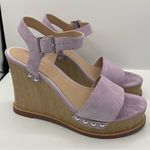 Linea Paolo Ellis suede ankle strap lilac wedge sandals women’s Size 8M Purple Photo 3