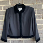 Talbots Vintage 80’s black velvet short dress jacket Photo 0