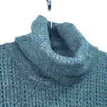 Eileen Fisher  Green Wool Cashmere Blend Knit Turtleneck Sweater Size Medium Photo 2