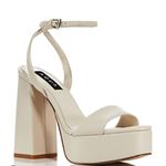 AQUA Bone/Cream Strappy Leather Sandals(Size 10M) Photo 0