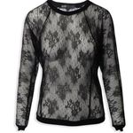 Maje black blouse lace shirt small Photo 0