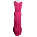 Amanda Wakeley Deep V Long Maxi Dress Pink Gown Women’s Size L Flawed Size L Photo 4