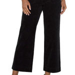 Liverpool Los Angeles Women's Pants Size 14 32 Wide Leg Corduroy Crop Black Photo 0