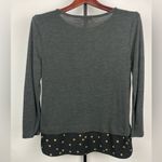 J.Crew Mercantile Gray Black Long Sleeve Layered Tunic Sweater Top Photo 5