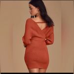 Lulus NEW LULU’S Modena Rust Brown Knit Dolman Sleeve Bodycon Sweater Dress size XS Photo 2