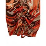 Rue 21 New Women's Crop Top Medium Polyester Spandex Red Peach White Chic Retro Photo 2