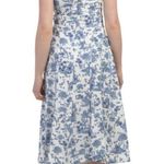 House of Harlow NWT  1960 Linen Blend Repeat Midi Dress w/ Detailed Stitching, S Photo 6
