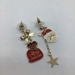 New Christmas SantaClaus gift bag fashion earrings Red Photo 15