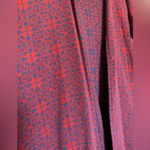 Cost Plus World Market Women’s Oversized Dark Blue and Red Duster Sweater Size undefined Photo 3