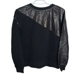 Ohne Titel Black Crew neck geometric quilt leather detail sweatshirt size S Photo 6