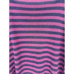 Talbots Linen Sweater Womens 3X Blue Pink Striped Pullover 3/4 Sleeve Colorful Photo 4