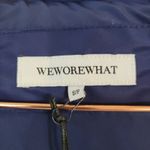 We Wore What NWT Long Sleeve Zip Off Sleeve Puffer Jacket Vest Zip Up Navy Blue S Photo 6