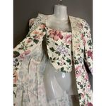 Vintage Atina By Karon Crosby Dress Womens 8 White Floral Lace Collar Midi Photo 9