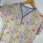 Little Sleepies Womens Bamboo Pajama Top Sz Medium Watercolor Blooms Purple Photo 6