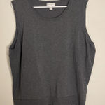 Charter Club  Womens Sleeveless Charcoal Gray Silk Blend Sweater Vest Tank Sz 3X Photo 0