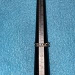 RHINESTONES silver colored 2 rings sparkling White Size 8 Photo 2