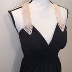 My Michelle  black maxi sleeveless beige lace straps evening dress Photo 3