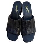 Seychelles NEW-  Black Woven Slide Sandals Size 6 Photo 2