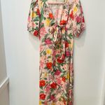Old Navy  floral Fit & Flare Linen-Blend Maxi Dress size Medium Photo 2