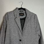 Ambiance Outerwear Houndstooth Car Coat Size M Black White Career Jacket Size M Photo 3