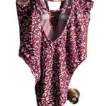 Shade & Shore  Plunge Front Swimsuit Boysenberry Size Large EUC #2482 Photo 6