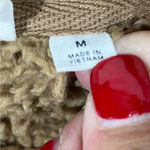 Gap ‎ Teddy Sherpa Fleece Sweatshirt Pull Over Womens M Brown PREOWNED Photo 4