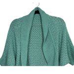 ZARA Slouchy Short Sleeves Knit Cotton Short Cardigan Sweater Open Front M Teal Photo 1