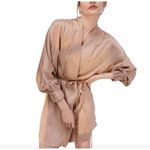 NEW NWT LUNYA Washable Silk Robe Delicate Pink Large/XL Photo 1