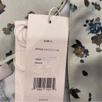 Vince  Floral Asymmetrical Shift Dress Aloe Medium M Photo 8