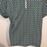 MELLODAY Black, White & Green Geometric Women’s Casual Top Medium Photo 6