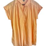 Aerie  Peach Cottagecore Lagenlook Oversized Cotton Short Sleeve Shirt Medium Photo 0