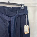 A New Day NEW  women's dark wash denim pleated belted wide leg stretch‎ jeans 16 Photo 2