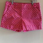 New York & Company cotton cuffed dress geometric hot pink shorts size 2 Photo 0