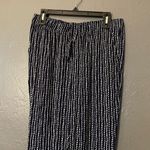 Per Se Blue & White Polkadot Pull On Pants Size Medium Photo 2