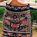 Pitaya black embroidered skirt Photo 0