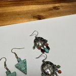 CHAPS Lot Of 2 Turquoise Blue Color Bead Dangle Drop Beaded Pierced Earrings 1 Photo 3