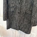 Nine West Black And White Wool Blend Coat Size Large Photo 3