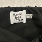 Princess Polly Black Puff Sleeve Crop Top US 4 Square Neck Long Sleeve Photo 2