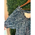 Free People  JET SET MINI DRESS MIXED PRINTED TUNIC Oversized DRESS Blue sz small Photo 5