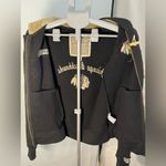Old Time Hockey Chicago Blackhawks  Full Zip‎ Sweatshirt Jacket Women's M Black Photo 3